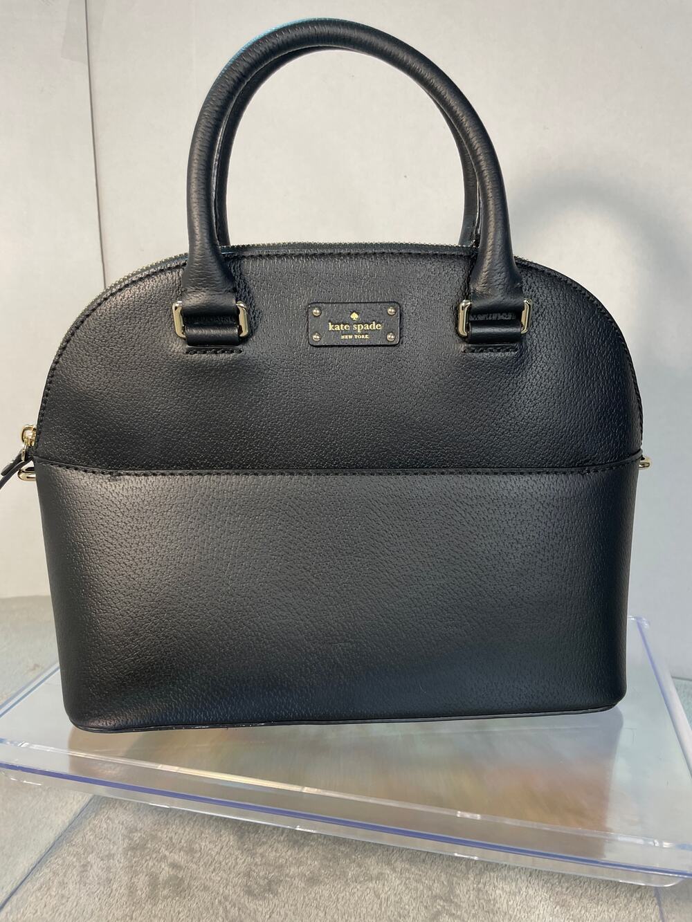 Kate Spade Black Leather Carli Grove Street Satchel